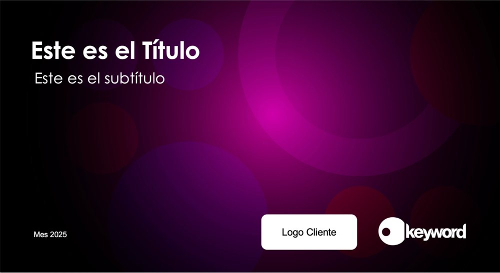 Portada de la plantilla PowerPoint